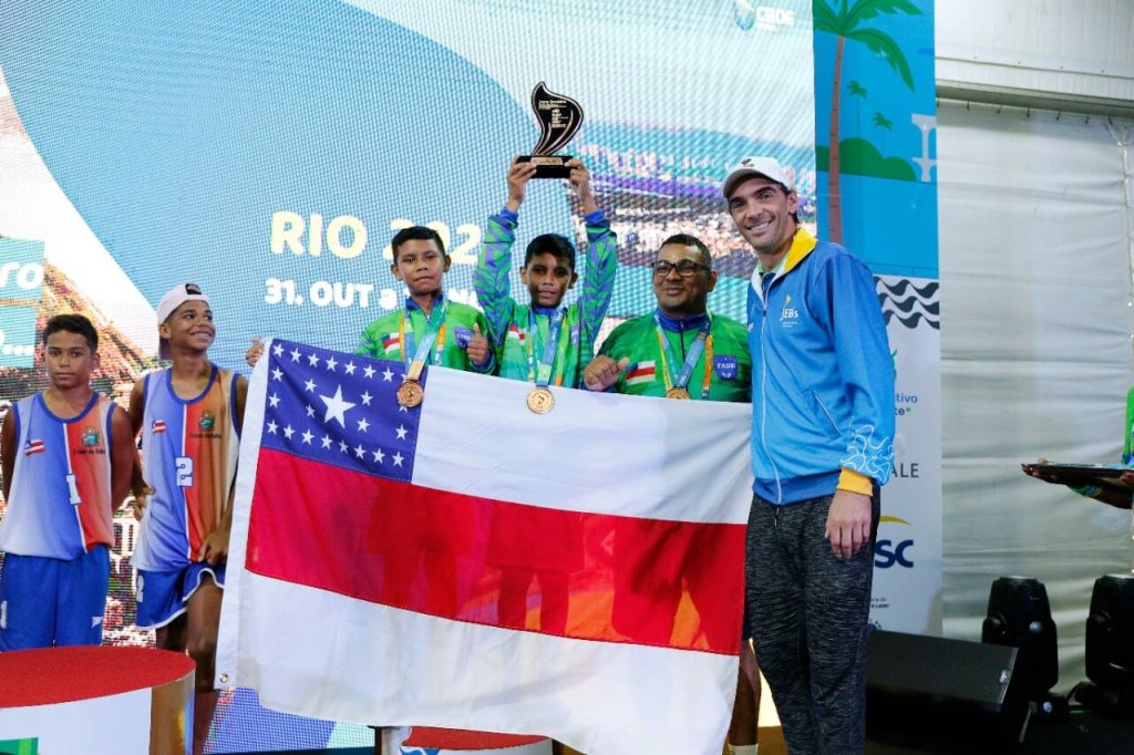 De Boa Vista do Ramos, gêmeos conquistam bronze nos Jogos Escolares Brasileiros