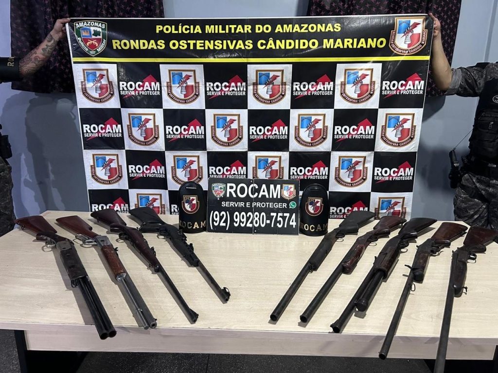 PMAM apreende 121 armas de fogo