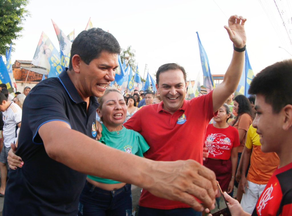 candidato a prefeito Mateus Assayag PSD e da candidata a vice Vanessa Goncalves MDB 4