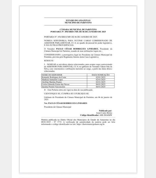 Vereador de Parintins é denunciado por nepotismo ao empossar irmão em cargo comissionado 2 02