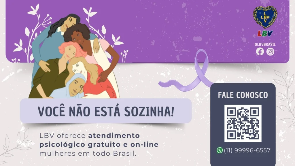 Agosto Lilás: LBV reforça apoio às mulheres na superação da violência 1 Agosto Lilás LBV Otimizado