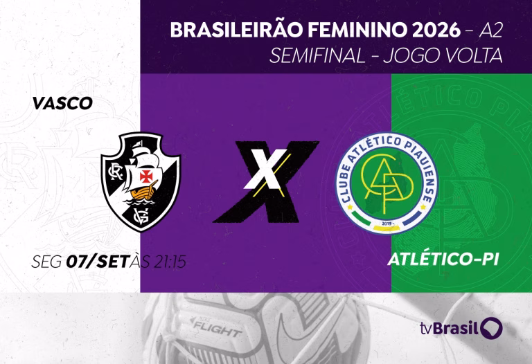 Nesta segunda (7), Vasco e Atlético-PI decidem vaga na final do Brasileirão Feminino A2 na tela da TV Brasil