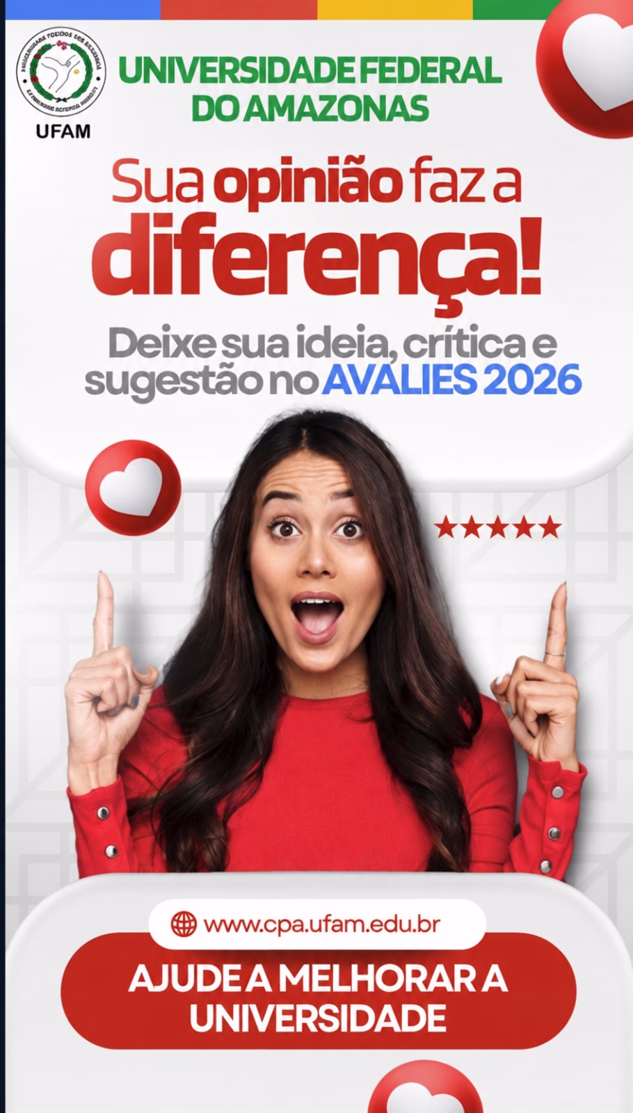 Avaliaes 2026 – Ufam convida comunidade a participar do novo ciclo de Autoavaliação Institucional
