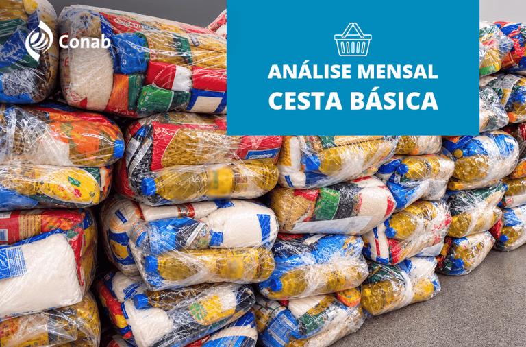 Conab registra queda do custo da cesta básica em 25 capitais no mês de agosto Conab registra queda do custo da cesta básica em 25 capitais no mês de agosto