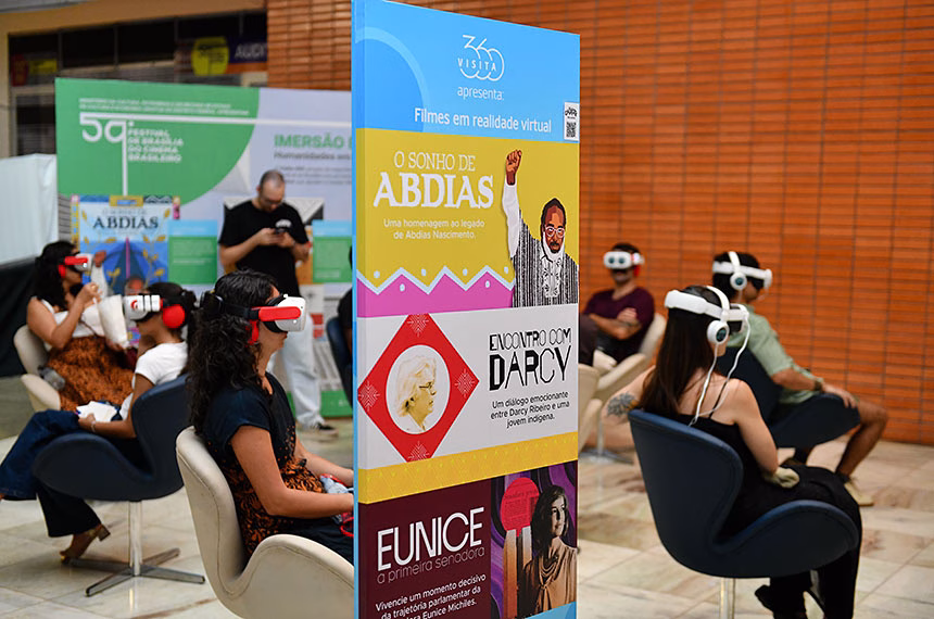 Filmes sobre Abdias, Darcy e Eunice levam realidade virtual ao Festival de Brasília Filmes sobre Abdias, Darcy e Eunice levam realidade virtual ao Festival de Brasília