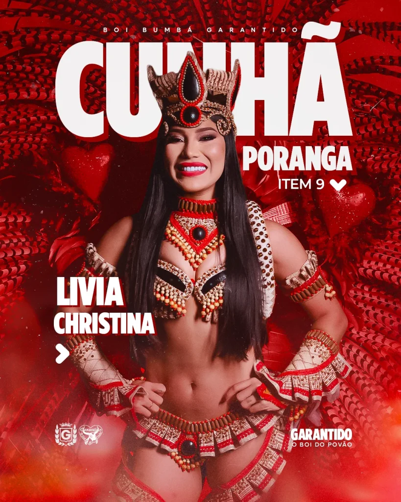 Da baixa da xanda para o mundo: lívia christina é a nova cunhã-poranga do boi-bumbá garantido