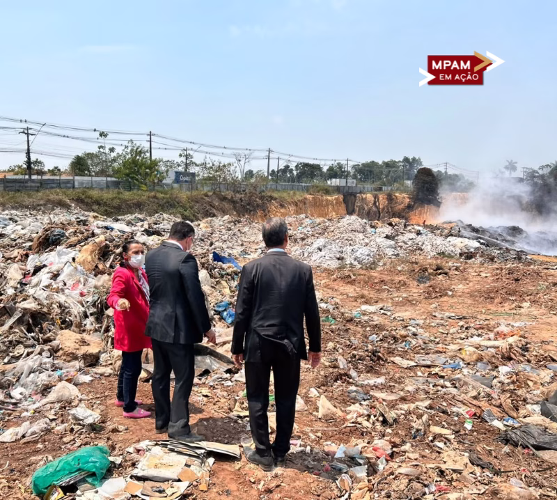 MPAM realiza inspeção em área apontada como origem de fumaça no Distrito Industrial 2
