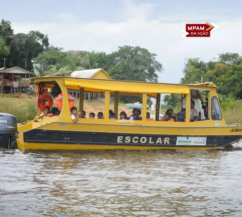 MPAM fiscaliza segurança do transporte escolar fluvial em Manicoré A medida busca identificar possíveis irregularidades e prevenir acidentes durante o deslocamento dos estudantes