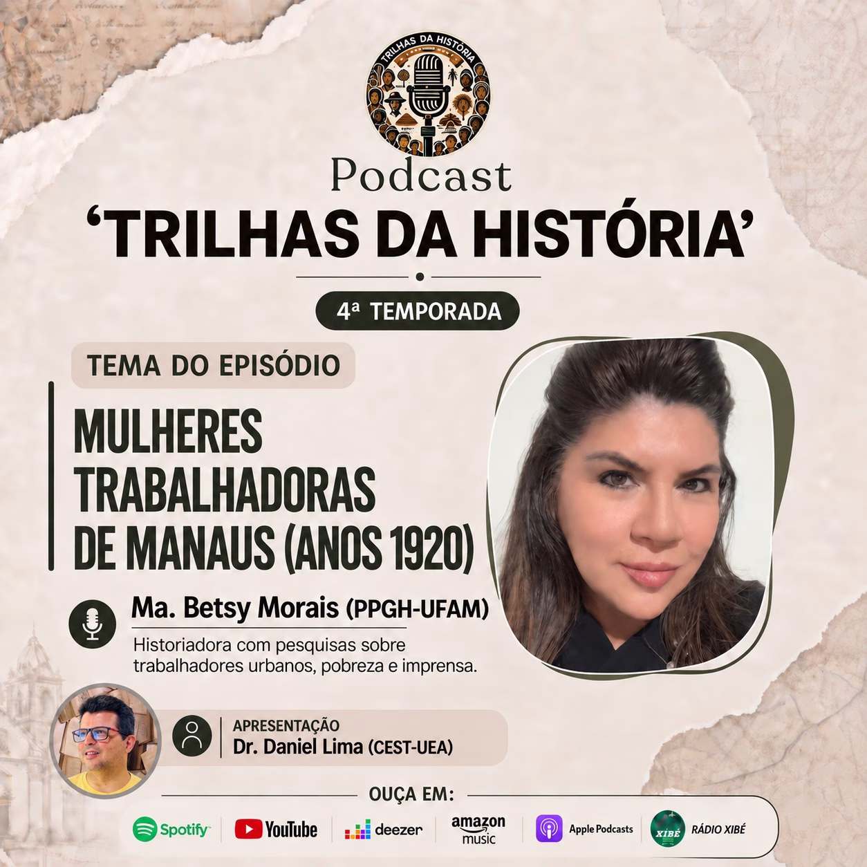 Podcast ‘Trilhas da História’ apresenta histórias reais de mulheres trabalhadoras de Manaus nos anos 1920