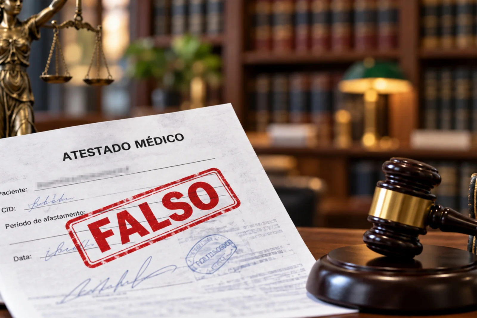 Servidora é condenada por uso de atestado médico falso