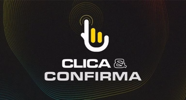 Logotipo do programa Clica e Confirma.