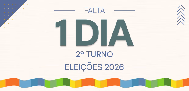 Falta 1 dia: TSE transmite ao vivo a cobertura do 2º turno das Eleições 2026 no YouTube Falta 1 dia: TSE transmite ao vivo a cobertura do 2º turno das Eleições 2026 no YouTube