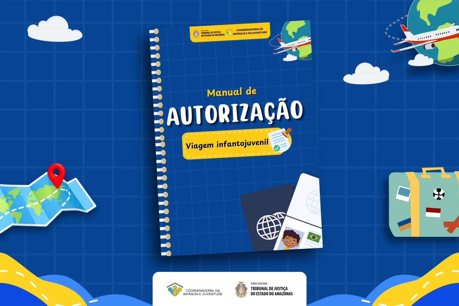 TJAM disponibiliza cartilha com orientações sobre autorização de viagem de crianças e adolescentes