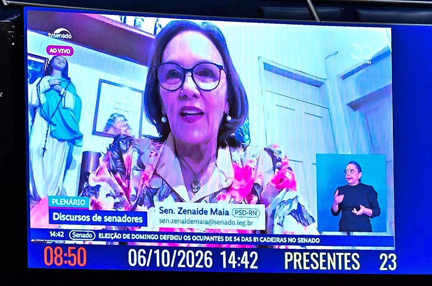 Zenaide Maia defende o fim da escala 6x1 e pede atenção para a vacinação de crianças Zenaide Maia defende o fim da escala 6×1 e pede atenção para a vacinação de crianças