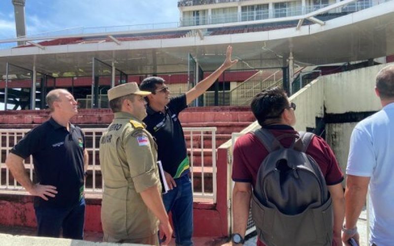 Forças de Segurança do Amazonas e Secretaria de Cultura e Economia Criativa realizam visita técnica no Bumbódromo de Parintins