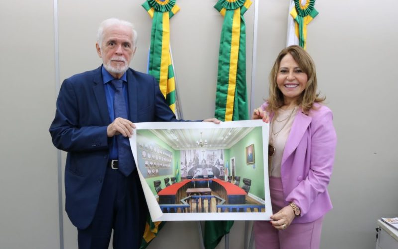 Josetito Lindoso e a presidente do TCE-PI Lilian Martins