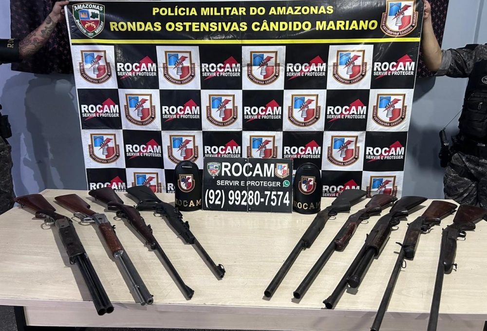 PMAM apreende 121 armas de fogo