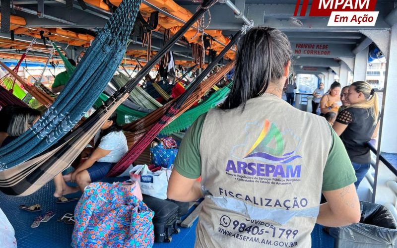 A Agência Reguladora de Serviços Públicos Delegados e Contratados do Estado do Amazonas (Arsepam) é responsável pela fiscalização do transporte hidroviário intermunicipal de passageiros