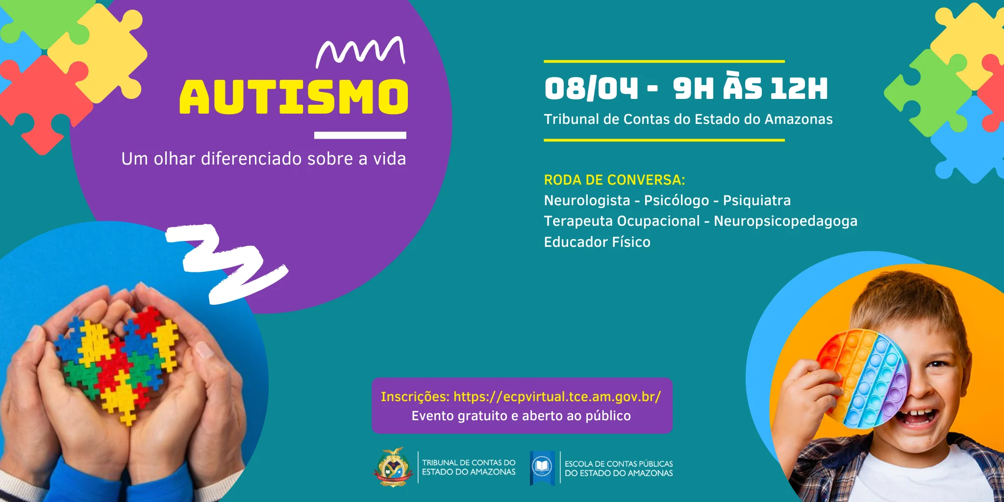 Escola de Contas promove debate sobre o autismo no dia 08 de abril