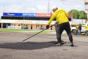 Festival 2024: Aeroporto Júlio Belém recebe obras e serviços da Prefeitura de Parintins