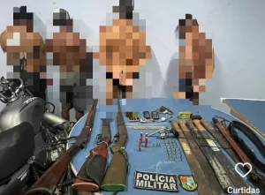 Grupo Armado Com Rifle, Espingardas E Revólver, Que Trocou Tiros Com A Pm, é Preso Em Flagrante
