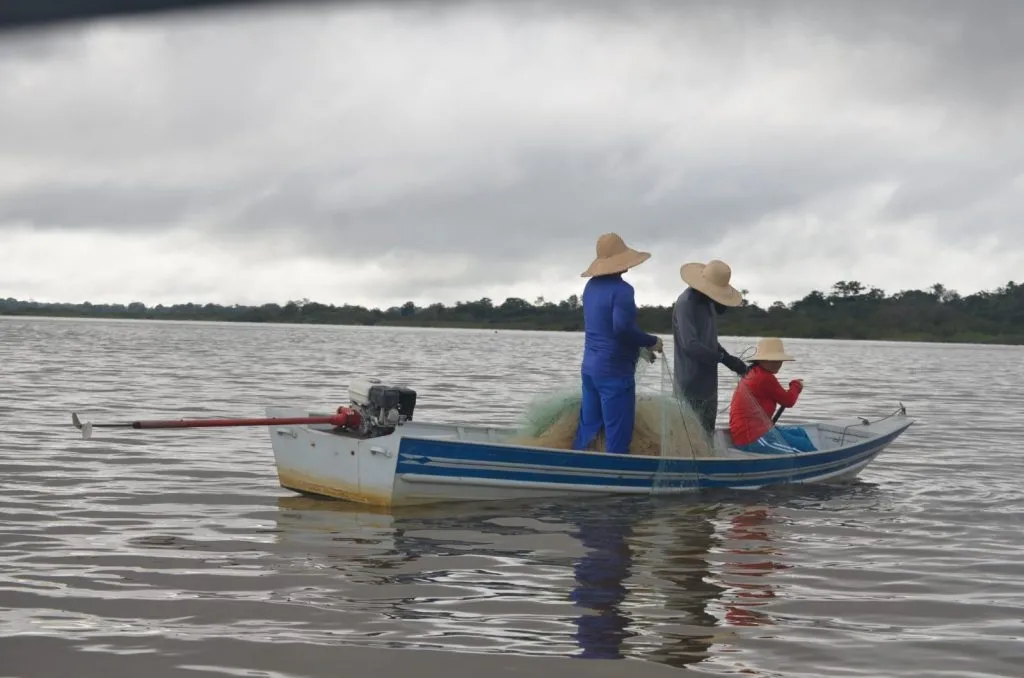 Ipaam fiscaliza e orienta pescadores durante 17ª Pesca do Mapará no Lago Grande do Janauacá