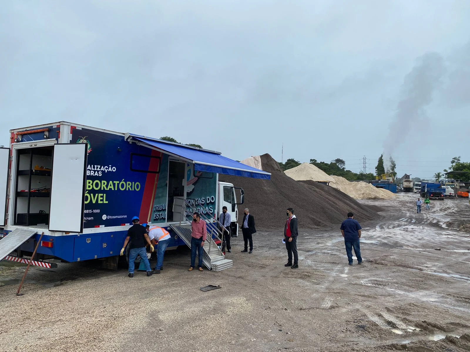 Laboratório Móvel Do Tce Am Inspeciona Usina Que Fornece Asfaltos Para Manaus