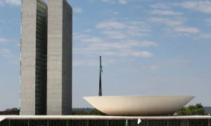 Palácio Do Congresso Nacional Na Esplanada Dos Ministérios Em Brasília