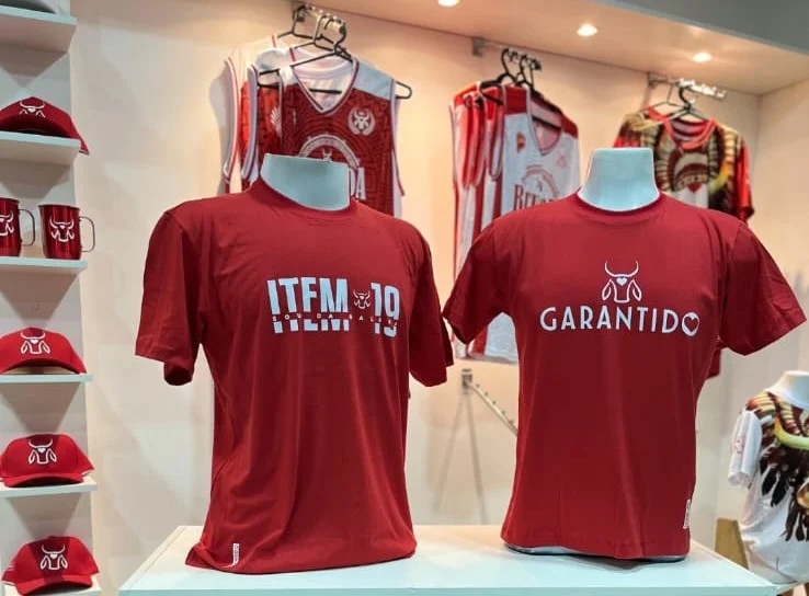 Nova linha de produtos do Boi Garantido ganha vitrine na Parintins Estamparia