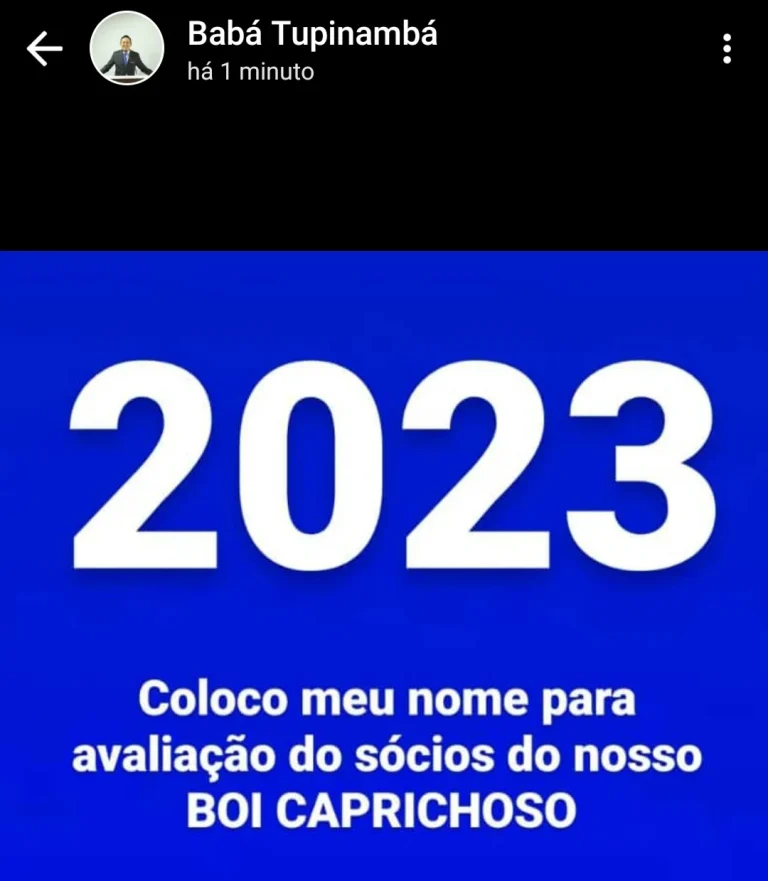 Vereador Babá Tupinambá Se Adianta E Já Diz Ser Candidato à Presidência Do Boi Caprichoso 